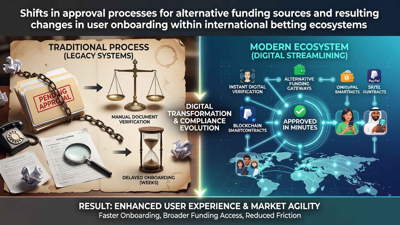 International betting platforms adapting approval workflows for crypto and e-wallet funding options during user registration